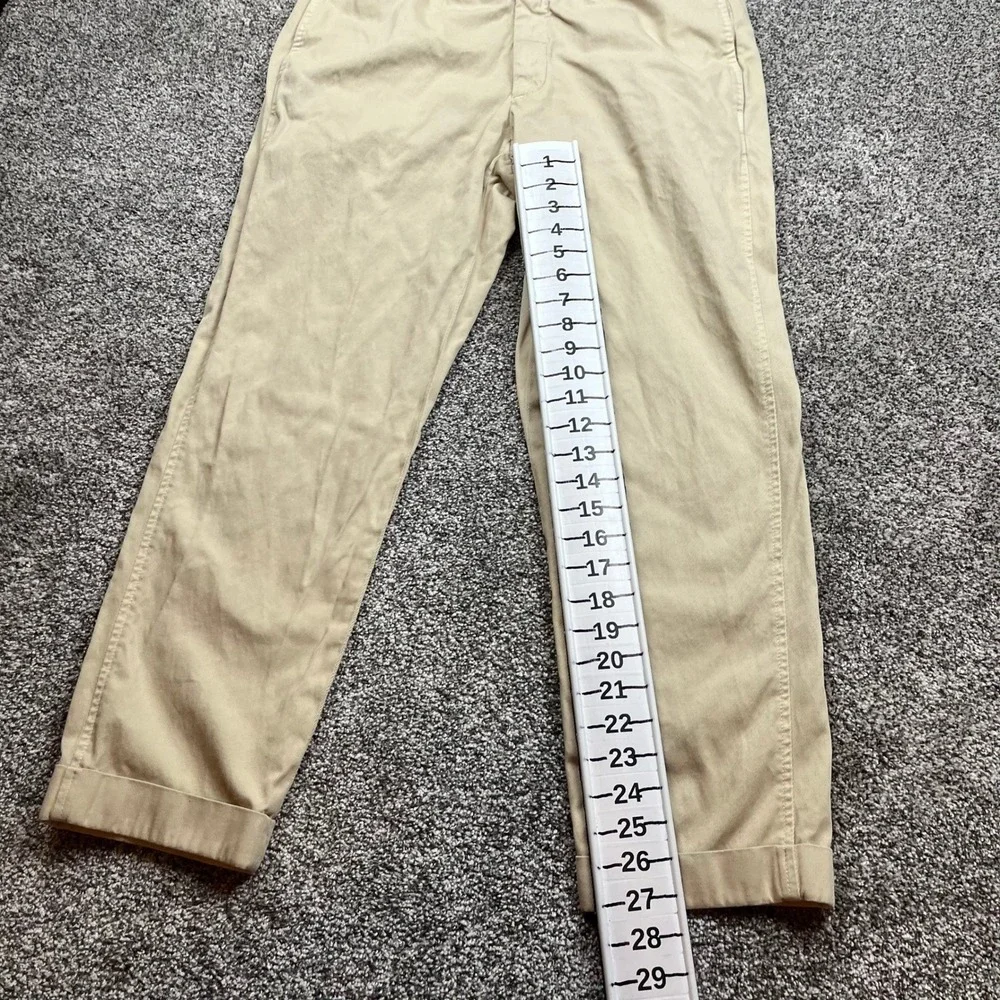Sid Mashburn Trouser Mens 32X27  Khaki Garment Dyed Sport Twill Cotton cuffed